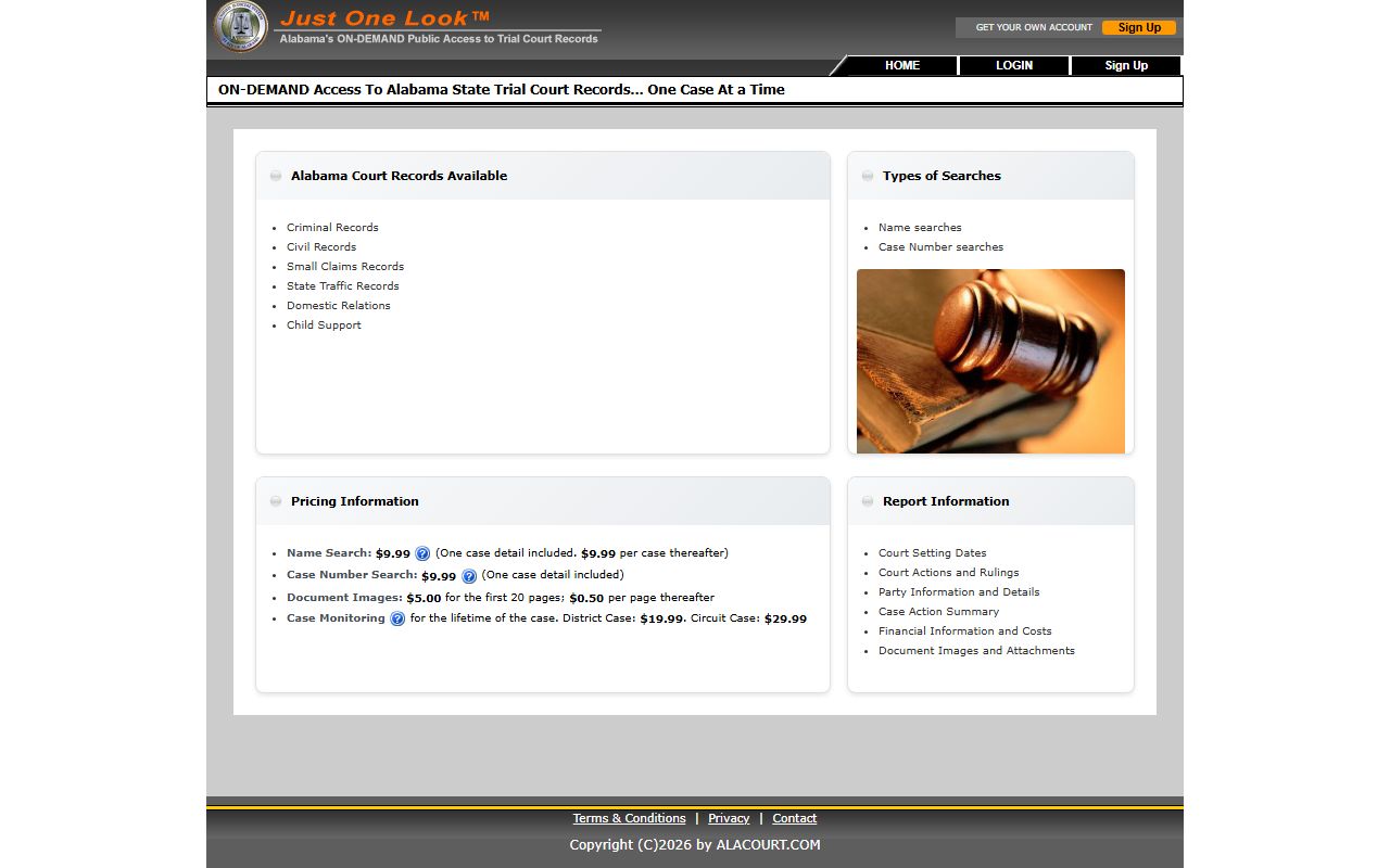 Mobile County arrest records and Alacourt court charge search